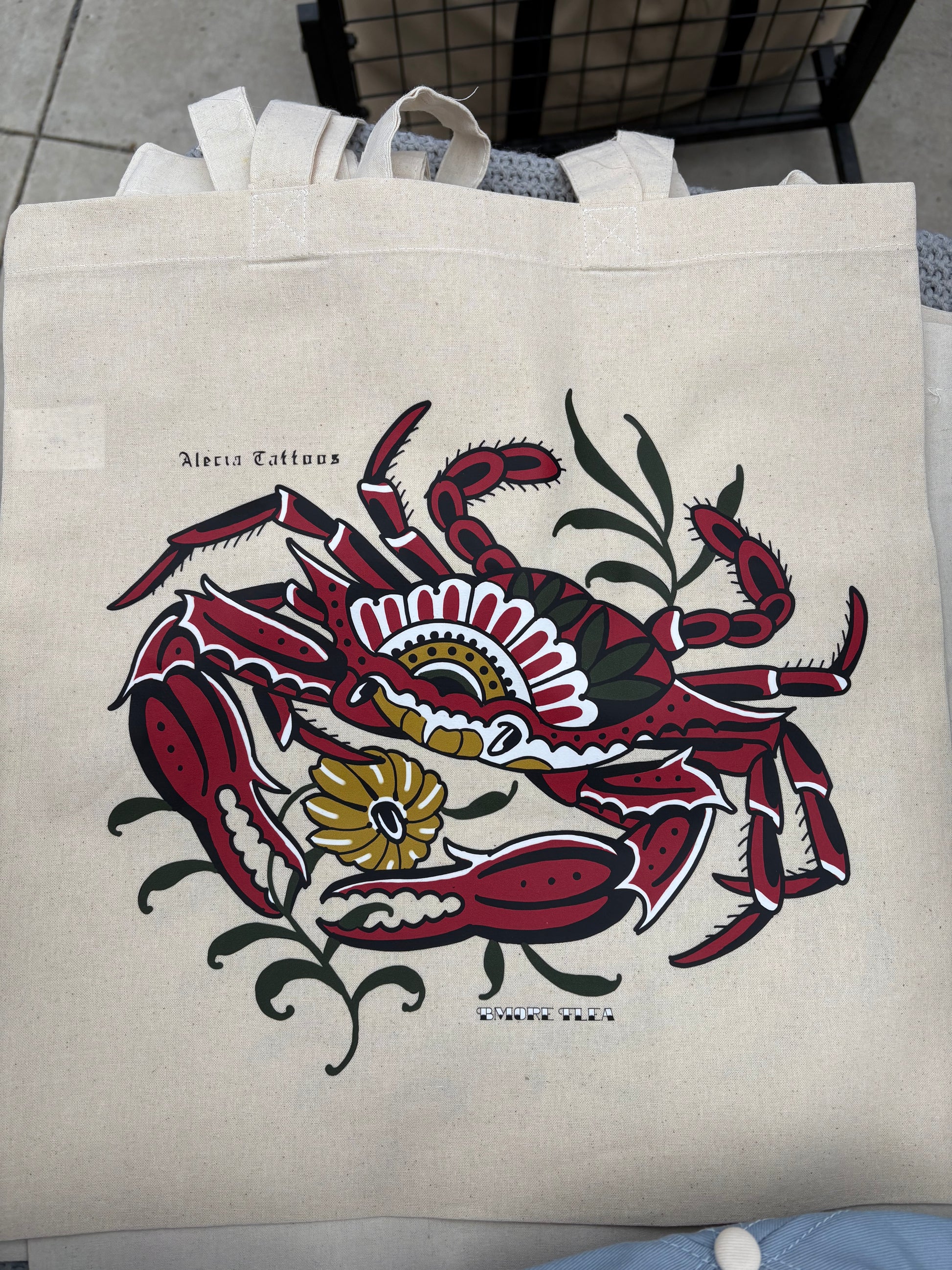 Bmore Flea Alecia Tattoos tote
